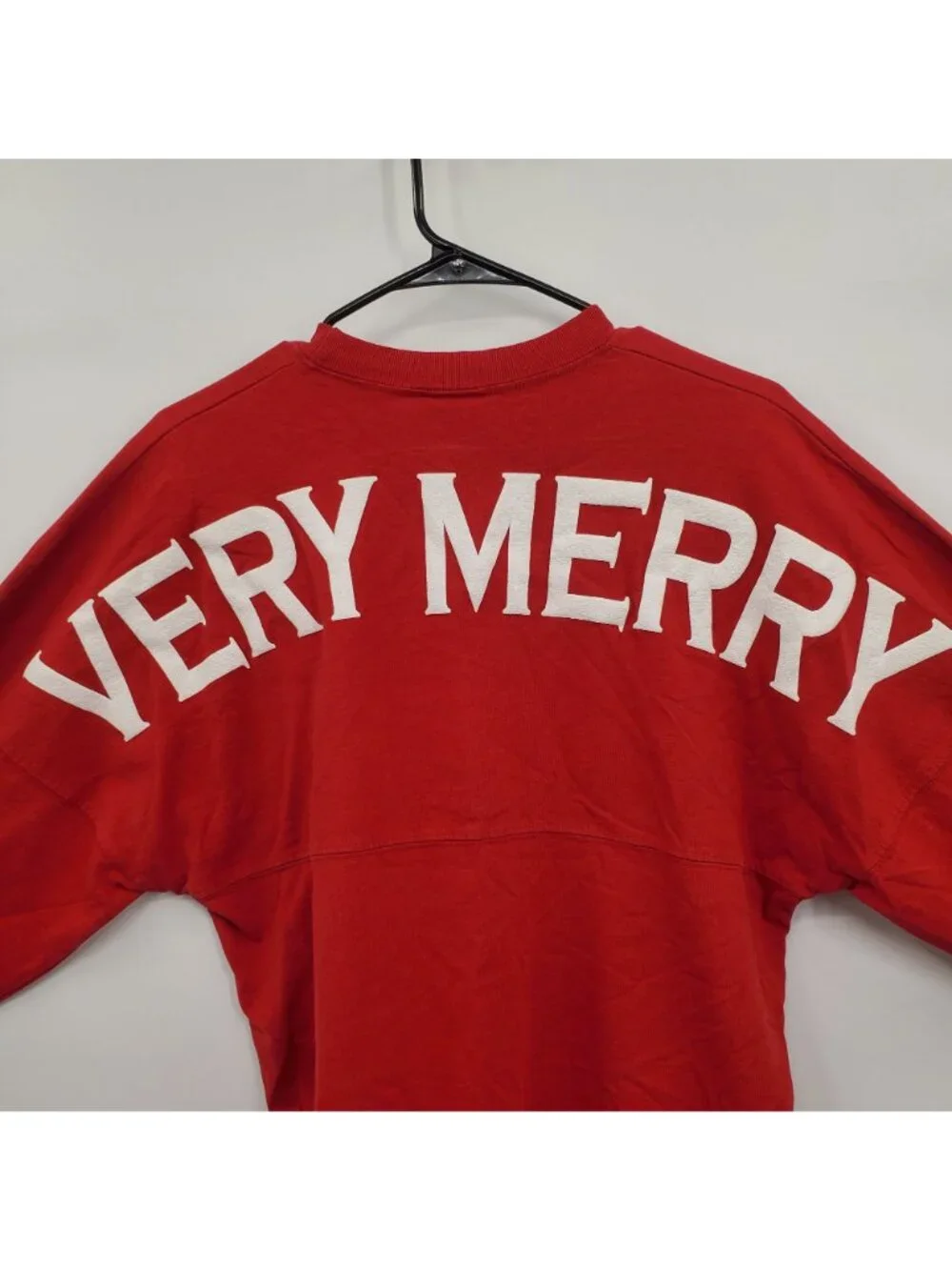 Spirit Jersey Very Merry Oversized Graphic Top Women Size XS NWOT Christmas